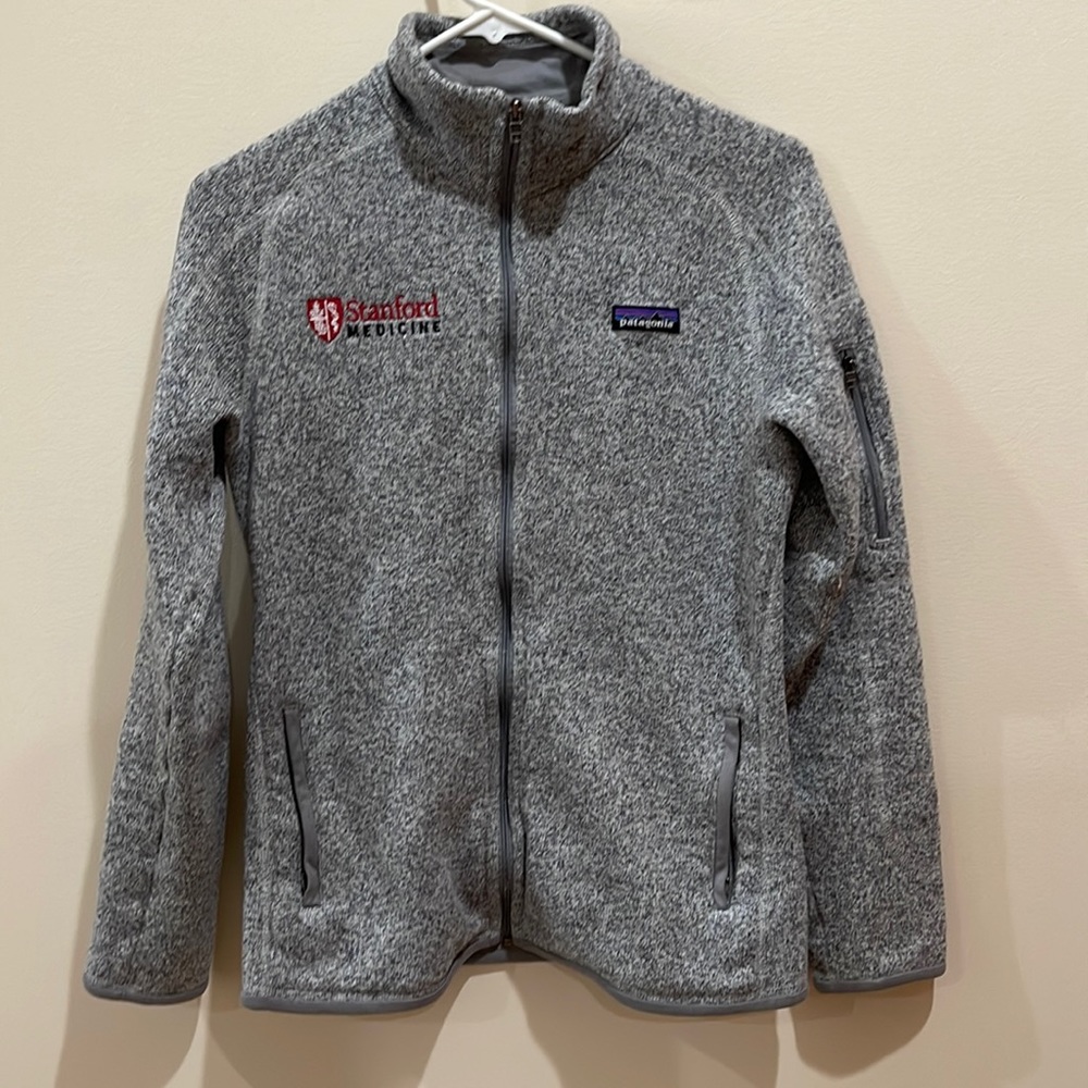 Patagonia better sweater, women’s. With Stanford Medicine logo.